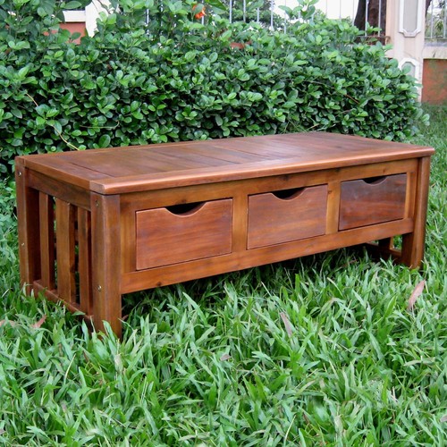 Drawer bench without - 3-drawer,