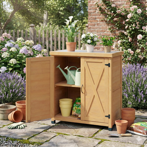 Garden potting bench storage - garden,