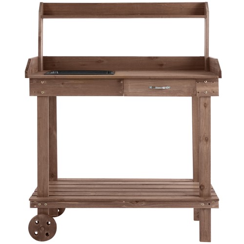 Wooden potting bench - wooden, work