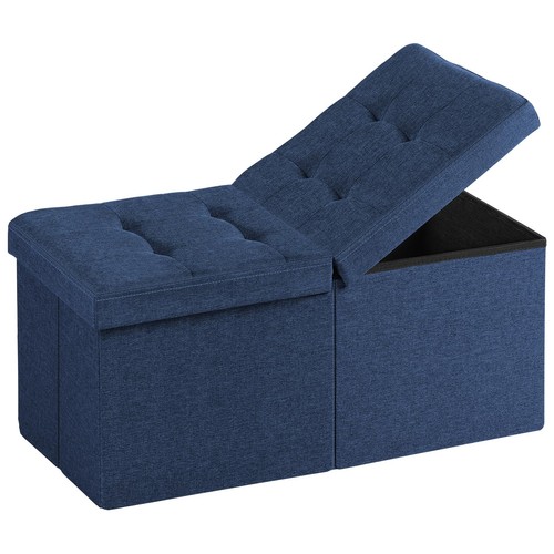 30inch blue storage ottoman - blue,